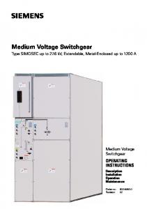 Medium Voltage Switchgear - Siemens