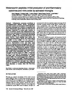 Melanocortin peptides inhibit production of proinflammatory cytokines ...