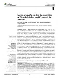Melanoma Affects the Composition of Blood Cell ... - Semantic Scholar