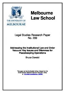 Melbourne Law School - SSRN papers