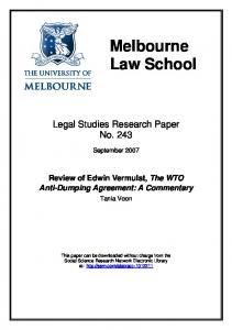 Melbourne Law School - SSRN papers