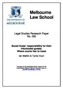 Melbourne Law School - SSRN papers