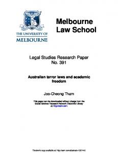 Melbourne Law School - SSRN papers