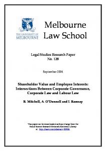 Melbourne Law School - SSRN