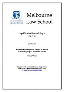 Melbourne Law School - SSRN