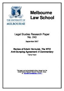 Melbourne Law School - SSRN