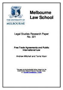 Melbourne Law School - SSRN