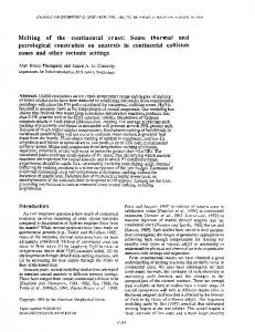 Melting of the continental crust: