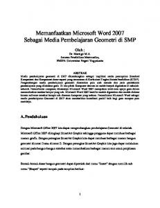 Memanfaatkan Microsoft Word untuk Pembelajaran ... - Staff UNY