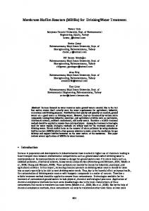 Membrane Biofilm Reactors (MBfRs) for DrinkingWater Treatment