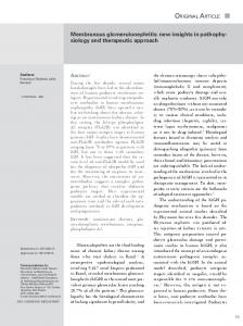 Membranous glomerulonephritis - SciELO