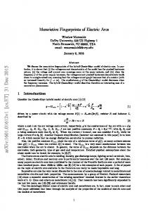 Memristive fingerprints of electric arcs