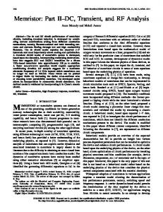 Memristor - IEEE Xplore