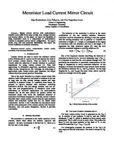 Memristor Load Current Mirror Circuit