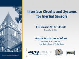 MEMS Gyroscope - ieee sensors 2013