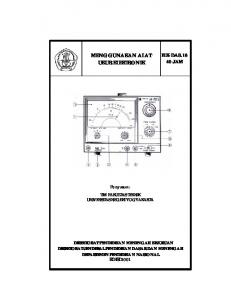 MENGGUNAKAN ALAT UKUR ELEKTRONIK