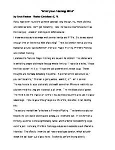 Mental Pitching Essay