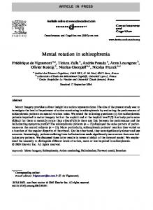 Mental rotation in schizophrenia