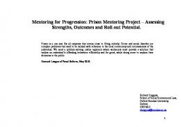 Mentoring for Progression: Prison Mentoring Project - Mentoring and ...