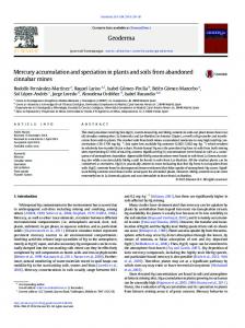 Mercury accumulation and speciation in plants and ...