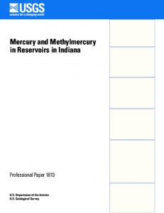 Mercury and methylmercury in reservoirs in Indiana