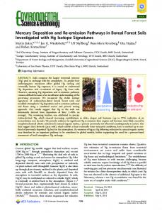 Mercury Deposition and Re-emission Pathways in ... - ACS Publications