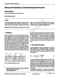 Mercury Porosimetry - Alfred University