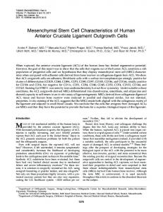 Mesenchymal Stem Cell Characteristics of Human ... - Stem Cell Vet UK