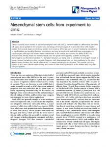 Mesenchymal stem cells - BioMedSearch