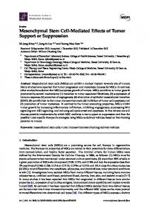 mesenchymal stem cells - MDPI