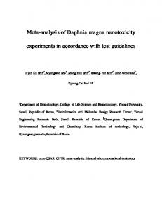 Meta-analysis of Daphnia magna nanotoxicity