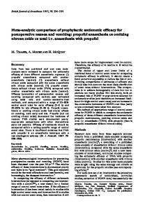 Meta-analytic comparison of prophylactic antiemetic efficacy for ...