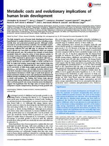 Metabolic costs and evolutionary implications of ... - Semantic Scholar