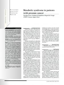 Metabolic syndrome in patients with prostate cancer