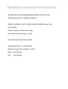 Metabolism of DHEAS in human platelet