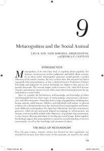 Metacognition and the Social Animal