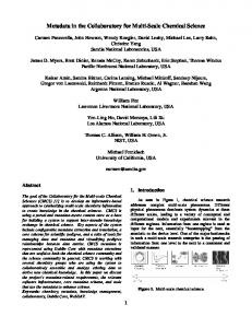 Metadata in the Collaboratory for Multi-Scale Chemical ... - CiteSeerX