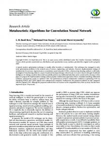 Metaheuristic Algorithms for Convolution Neural Network