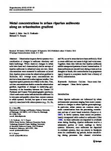 Metal concentrations in urban riparian sediments along ... - Springer Link