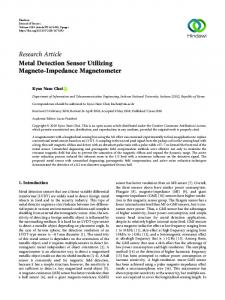 Metal Detection Sensor Utilizing Magneto-Impedance Magnetometer