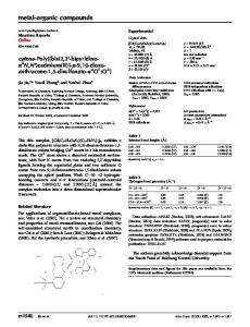 metal-organic compounds - Semantic Scholar