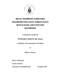 metal phosphine complexes incorporating alkyl ...