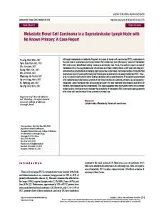 Metastatic Renal Cell Carcinoma in a ... - Semantic Scholar