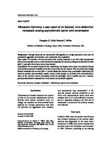 Metastatic thymoma - dLib