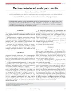 Metformin induced acute pancreatitis