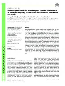 Methane production and methanogenic ... - Wiley Online Library