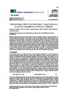 Methane Steam Reforming Intensification: Experimental and ... - aidic