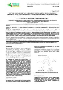 method development and validation of eprosartan mesylate and its ...