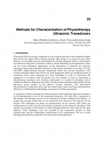 Methods for Characterization of Physiotherapy