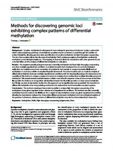 Methods for discovering genomic loci exhibiting complex ...www.researchgate.net › publication › fulltext › Methods-f